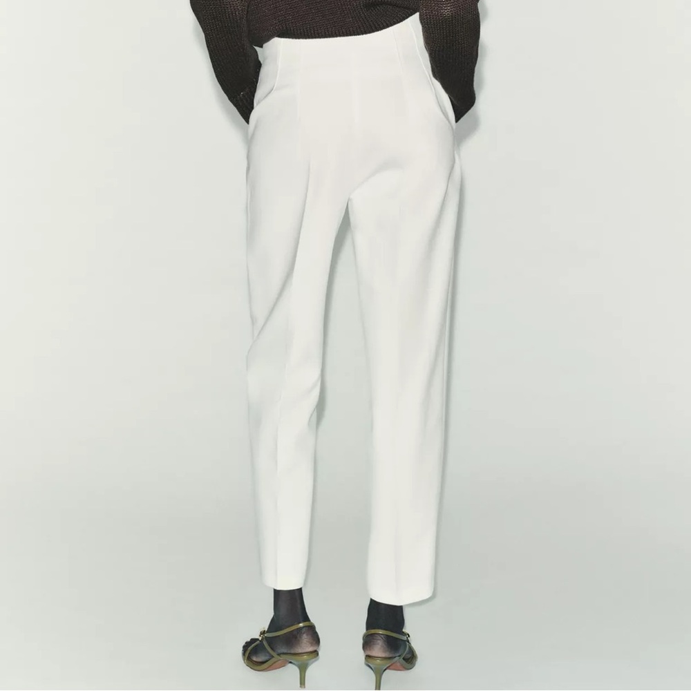 Zara White Tailored Pants - Picture 4 of 5